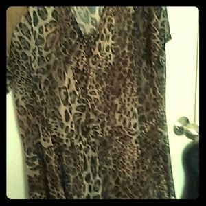 Leopard print shirt 3x